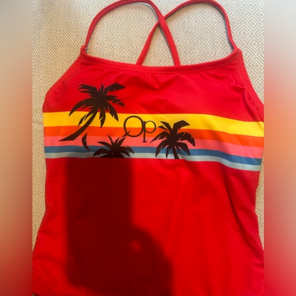 OP Ocean pacific women swimsuit Sz#Small 1 piece cherry red New - Picture 6 of 11